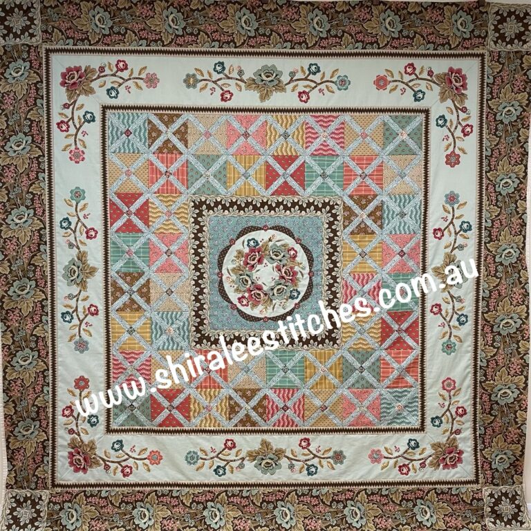 Quilters Entwined Complete Quilt Kit red colourway design by